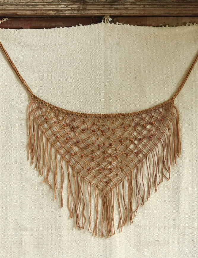 Ekaurr Hand Knotted Macrame Wall Hanging handcrafted natural cotton rope macrame with intricate knotwork and fringe detailing, bohemian textile wall art for living rooms bedrooms and nature-inspired home interiors