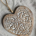 Ekaurr Heart of Wood handcrafted reclaimed wood heart-shaped decorative accent with natural grain and aged patina, artisan gift or home decor piece for shelves and meaningful gifting