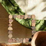 Ekaurr Heritage Block-Print Art Frame on Stand – Handcrafted Wooden Print Block Open Frame Sculpture, Indian Artisan Décor