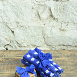 Ekaurr Indigo Charm Table Set curated artisan gifting set of hand-beaded or natural stone coasters paired with indigo block-printed fabric napkins, elegant sustainable table accessory gift for home dining and conscious living