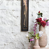 Ekaurr Javanese Grace Lavender Dancer framed wall art depicting a traditional Javanese female dancer in soft lavender and gold tones, handcrafted cultural home decor for living rooms and globally inspired interiors