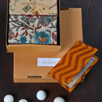 Ekaurr Jot Joy handcrafted artisan stationery or diary gifting set for joyful everyday writing with fabric-covered pages or printed cover in artisan Indian textile design, sustainable stationery gift for occasions and conscious everyday use