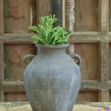 Ekaurr Kala-Kalash Terracotta Planter inspired by the traditional Indian kalash form, handmade by rural artisans in dark earthen clay with natural surface finish