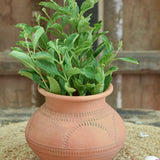 Ekaurr Kalash-Neck Planter handmade terracotta pot with traditional kalash-inspired neck and rounded body, handcrafted by Indian artisans for indoor or outdoor planting