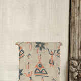 Close-up of Ekaurr Kantha Cladded Chest showing intricate Kantha embroidery and fabric texture on drawer fronts