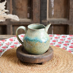 Ekaurr Lemonade Jug handmade ceramic jug with organic hand-glazed surface in a large pouring form, artisan kitchen essential for serving lemonade juice or water with handcrafted charm