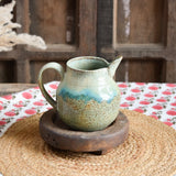 Ekaurr Lemonade Jug handmade ceramic jug with organic hand-glazed surface in a large pouring form, artisan kitchen essential for serving lemonade juice or water with handcrafted charm