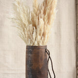 Ekaurr Long Wooden Pot Large – tall vintage reclaimed wood elongated planter with unique patina, ideal for plants, dried stems, or rustic indoor decor