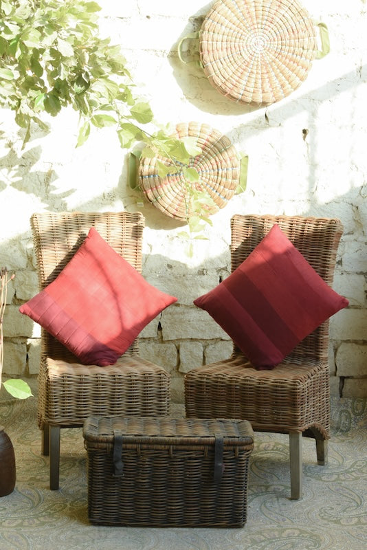 Ekaurr Love Comfort Cushion Cover handcrafted cushion cover in soft warm fabric with a comforting love-themed design, artisan upcycled textile accent for sofas and heartfelt gifting