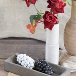 Ekaurr Monochrome Stone Grapes Decor handcrafted from natural stone in white and black, sculptural grape cluster accent for console, coffee table or dining tablescape