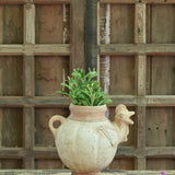 Ekaurr Mor-Mukh Planter handcrafted terracotta pot with peacock-inspired decorative neck motif, handmade Indian artisan planter for succulents or indoor plants