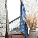 Ekaurr Nomad Reflections Vintage Floor Mirror with scalloped reclaimed wooden frame and built-in storage drawer at base