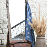 Ekaurr Nomad Reflections Vintage Floor Mirror with scalloped reclaimed wooden frame and built-in storage drawer at base