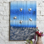 Ekaurr Ocean Ballet original painting with flowing aquatic movement and blue-green tonal composition, handcrafted coastal artwork for living rooms bedrooms and home wall styling