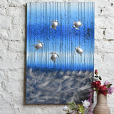 Ekaurr Ocean Ballet original painting with flowing aquatic movement and blue-green tonal composition, handcrafted coastal artwork for living rooms bedrooms and home wall styling