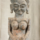 Ekaurr One of a Kind Tribal Doll on Wall singular handcrafted tribal figurine doll mounted as wall-hung decor, unique artisan folk art piece for living rooms and one-of-a-kind curated home interiors
