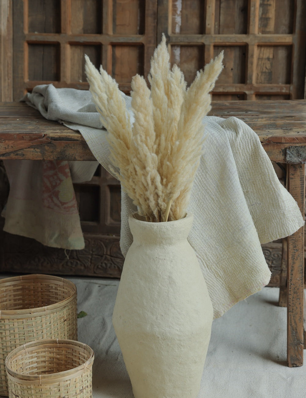 Ekaurr Paper Mache Adam Vase handmade by rural women artisans of Rajasthan using recycled paper traditional Indian heritage sustainable home decor