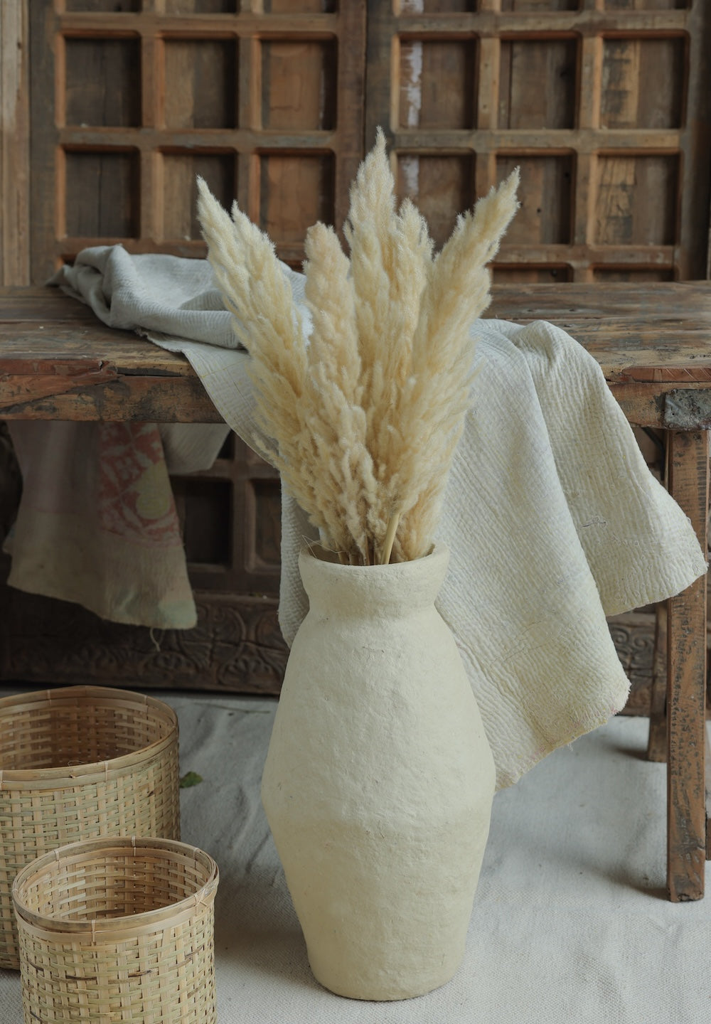 Ekaurr Paper Mache Adam Vase handmade by rural women artisans of Rajasthan using recycled paper traditional Indian heritage sustainable home decor