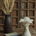 Ekaurr Paper Mache Bird Sculpture handcrafted paper mache bird in an expressive organic form with natural earthy finish, artisan decorative accent for shelves and nature-inspired home styling