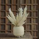 Ekaurr Paper Mache Pot with Legs compact raised form handmade by rural women of Rajasthan using recycled paper and organic materials sustainable Indian craft