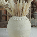 Ekaurr Paper Mache Round Pot large handmade by rural women artisans of Rajasthan using recycled paper traditional Indian craft sustainable home decor