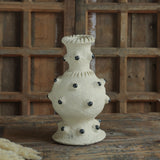 Ekaurr Paper Mache Vase with Glass Balls decorative embellished handmade by rural Rajasthan women artisans using recycled paper sustainable Indian heritage decor