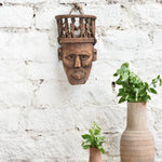 Ekaurr Peace Maker Circle of Kin Tribal Bond hand-carved wooden wall mask showing multiple connected figures, vintage one-of-a-kind tribal community décor