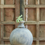 Ekaurr Purna Gola Terracotta Planter handmade by rural Indian women artisans in full rounded globe form, natural earthy terracotta for indoor or outdoor plant display