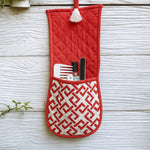 Ekaurr Quilted Hanging Organiser – vibrant hand-printed fabric pocket organiser for entryways, bathrooms, or desks