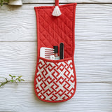 Ekaurr Quilted Hanging Organiser – vibrant hand-printed fabric pocket organiser for entryways, bathrooms, or desks