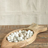 Ekaurr Reclaimed Wood Fish Tray handcrafted serving or display tray carved from reclaimed wood in a fish silhouette form, rustic artisan kitchen or table accent for eclectic home styling