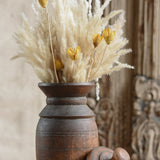 Ekaurr Reclaimed Wood Vase with Openable Lid – handcrafted reclaimed wood jar with removable lid, dual-use as decorative vase and functional storage for candies or trinkets