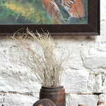 Ekaurr Reclaimed Wooden Jar with Lid handcrafted from upcycled wood with fitted wooden lid, rustic artisan storage jar for dry goods, cotton or desk accessories