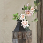 Ekaurr Reclaimed Wooden Sliver Vase handcrafted from upcycled reclaimed wood in a slim sliver profile, minimalist rustic decorative vase for dried stems or shelf styling