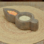 Ekaurr Roli Chawal Tray handcrafted decorative tray for roli and chawal in traditional puja rituals, artisan pooja accessory for home altars and festive ritual settings