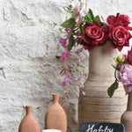Ekaurr Roots and Glow Gift Set curated artisan gift of a rustic emblem chalkboard handcrafted wooden vases and candle or tea light holders with complimentary greeting card at Rs.4100, warm sustainable gifting celebrating Indian wood craft for home styling and occasions