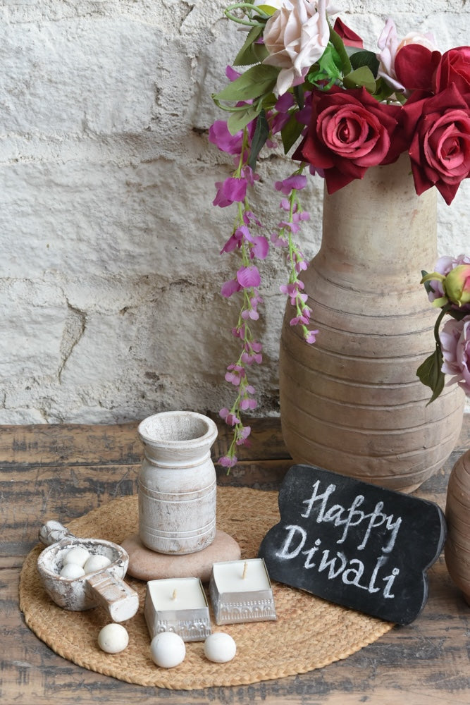 Ekaurr Rustic Essence Gift Set curated artisan gift set of reclaimed wood and natural material home decor pieces capturing rustic Indian craft essence with complimentary greeting card, thoughtful sustainable gifting for home styling and meaningful occasions