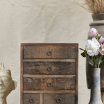 Ekaurr Rustic Reclaim Drawer Chest handcrafted multi-drawer storage chest from reclaimed wood with distressed earthy finish, artisan rustic organiser for desks shelves and eclectic home styling