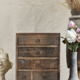 Ekaurr Rustic Reclaim Drawer Chest handcrafted multi-drawer storage chest from reclaimed wood with distressed earthy finish, artisan rustic organiser for desks shelves and eclectic home styling