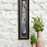 Ekaurr Sacred Encounter wall art depicting a devotional or spiritual meeting of sacred figures in warm traditional tones, handcrafted spiritual home decor for altars living rooms and meditative interior spaces