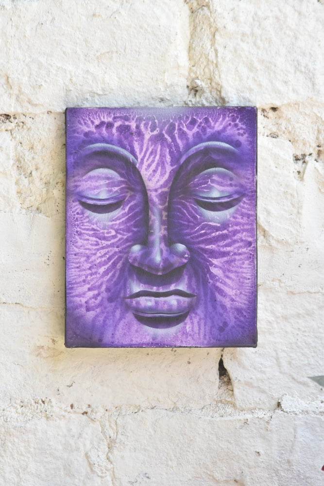 Ekaurr Sacred Hues Buddha Painting set of 2 shown styled on a wall together illustrating the diptych composition and colour harmony
