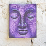 Ekaurr Sacred Hues Buddha Painting set of 2 shown styled on a wall together illustrating the diptych composition and colour harmony