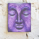Ekaurr Sacred Hues Buddha Painting set of 2 shown styled on a wall together illustrating the diptych composition and colour harmony