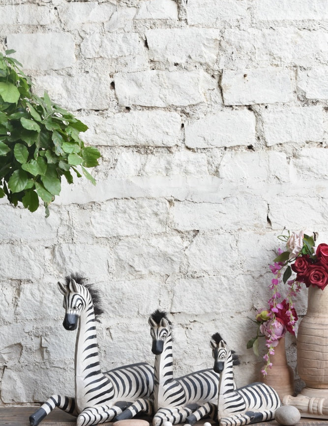 Ekaurr Savanna Trio set of 3 handcrafted animal figurines in earthy savanna tones, artisan decorative sculpture set for shelves, consoles or nature-inspired home styling