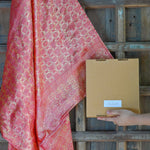 Ekaurr Scarlet Aura Scarf handcrafted lightweight fabric scarf in vibrant scarlet with an aura-like radiant tonal finish, artisan Indian textile accessory for everyday and festive styling and gifting