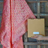 Ekaurr Scarlet Aura Scarf handcrafted lightweight fabric scarf in vibrant scarlet with an aura-like radiant tonal finish, artisan Indian textile accessory for everyday and festive styling and gifting