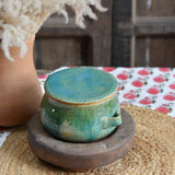 Ekaurr Serving Bowl with Lid and Spoon Holder handmade ceramic serving bowl with removable lid and integrated spoon rest in organic glaze, artisan kitchen essential for dining and functional table styling