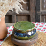 Ekaurr Serving Bowl with Lid handmade ceramic covered serving bowl with fitted lid in organic hand-glazed finish, artisan kitchen essential for dining and keeping food warm at the table
