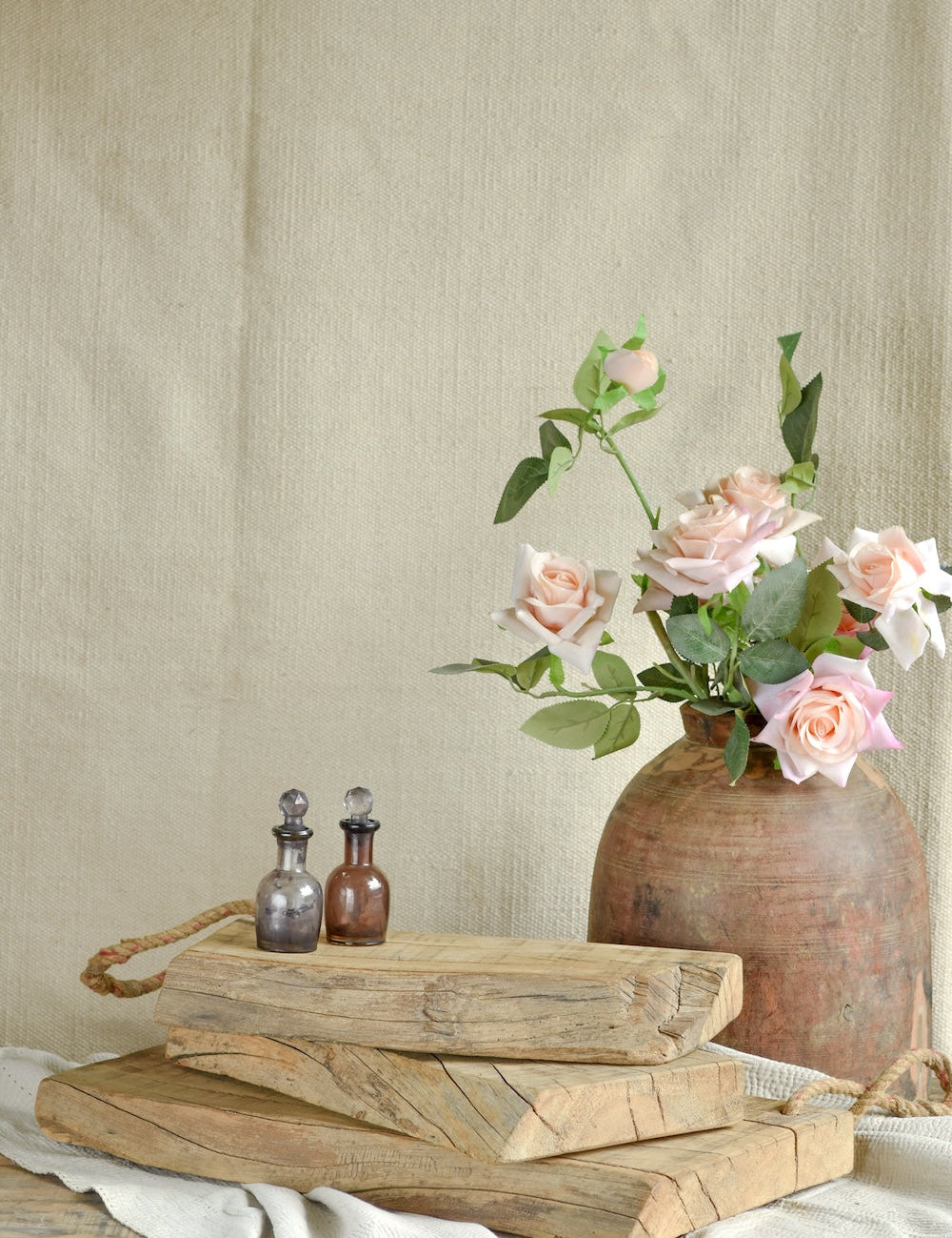 Ekaurr Set of 3 Solid Wood Chopping Boards handcrafted from reclaimed wood in nesting sizes, sustainable artisan kitchen boards doubling as rustic serving platters