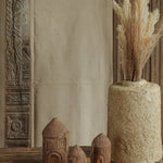 Ekaurr Set of 3 Wooden Hut Decor handcrafted miniature reclaimed wood hut figurines in three sizes, rustic village-inspired artisan accent set for shelves consoles and earthy home styling